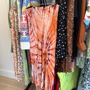 Tie-dye midi skirt